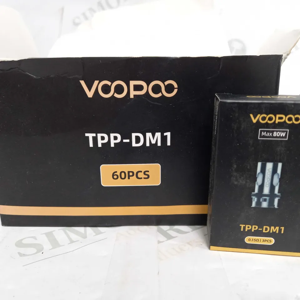 BOX OF APPROX 30 VOOPOO TPP-DM1 REPLACEMENT COILS - 60-80W