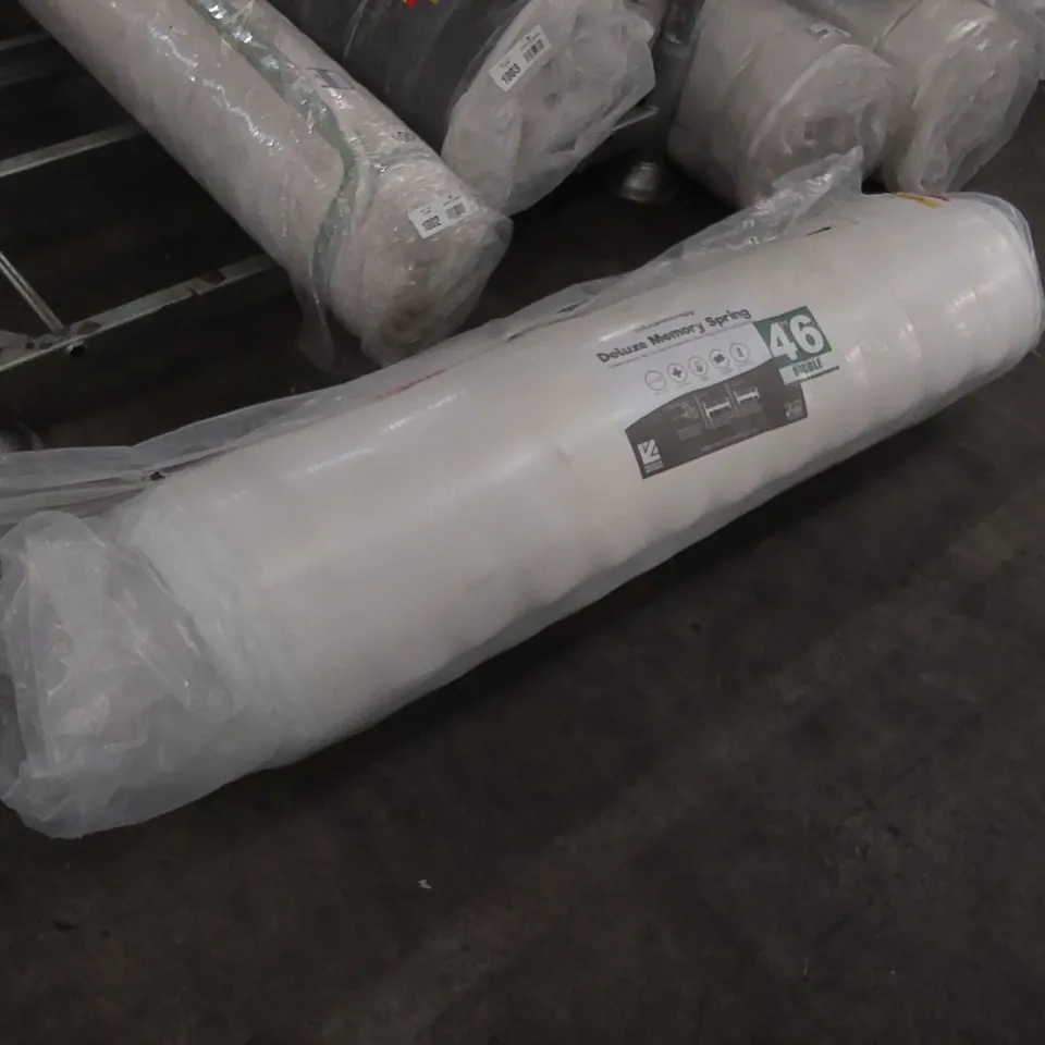 QUALITY BAGGED AND ROLLED SYMPLE STUFF OPEN COIL MATTRESS - 4'6 DOUBLE