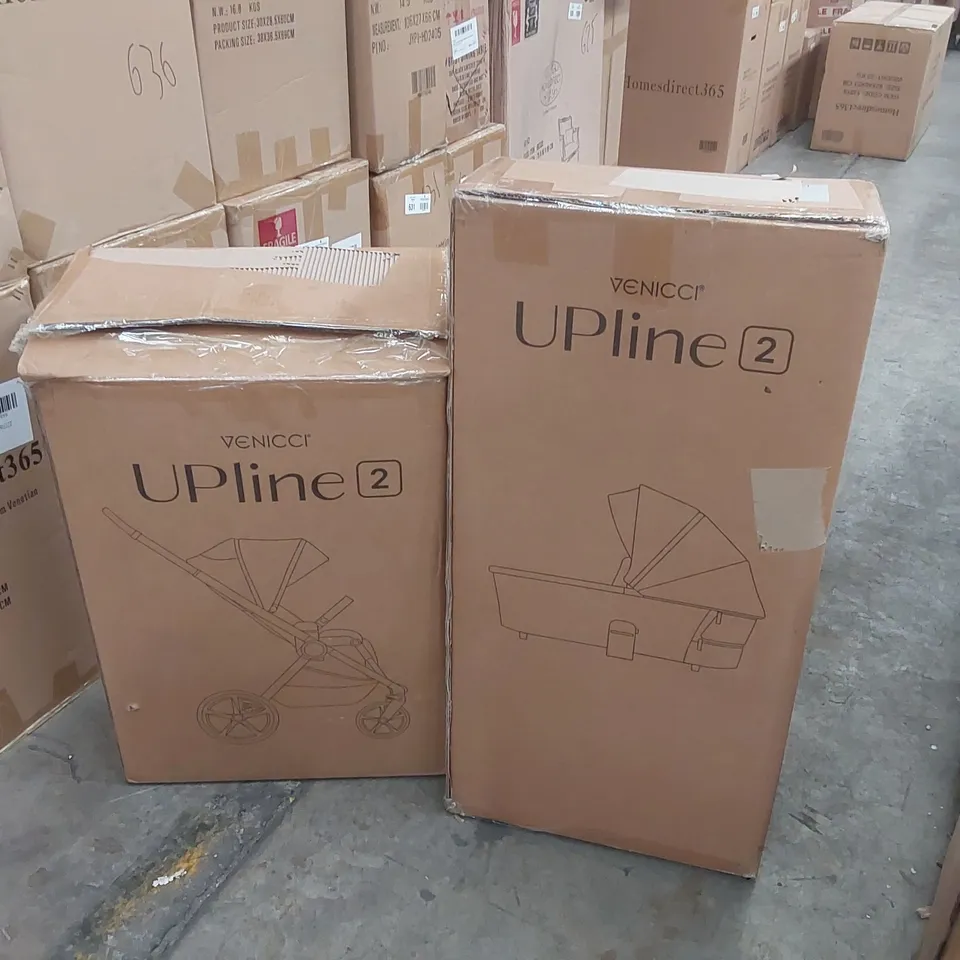 BOXED VENICCI UPLINE 2 STROLLER AND CARRYCOT (2 BOXES)