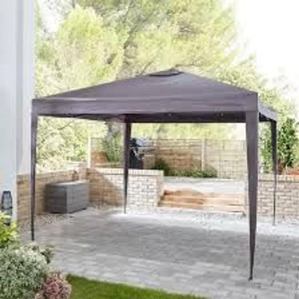 BOXED MONACO 3 X 3M FOLDING POP-UP GAZEBO - GREY