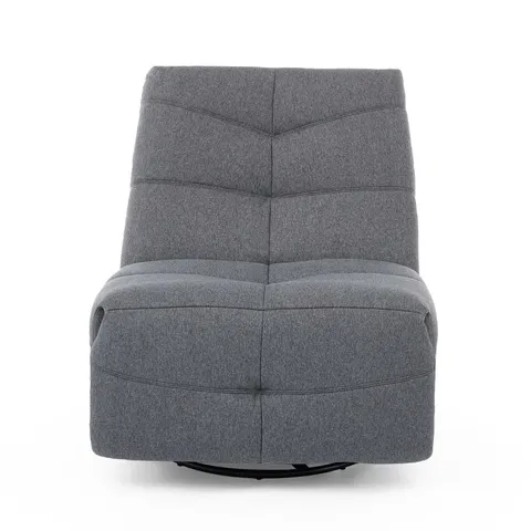 BOXED AUSTIN SWIVEL & ROCKER MANUAL FABRIC RECLINER CHAIR - GREY (1 BOX)