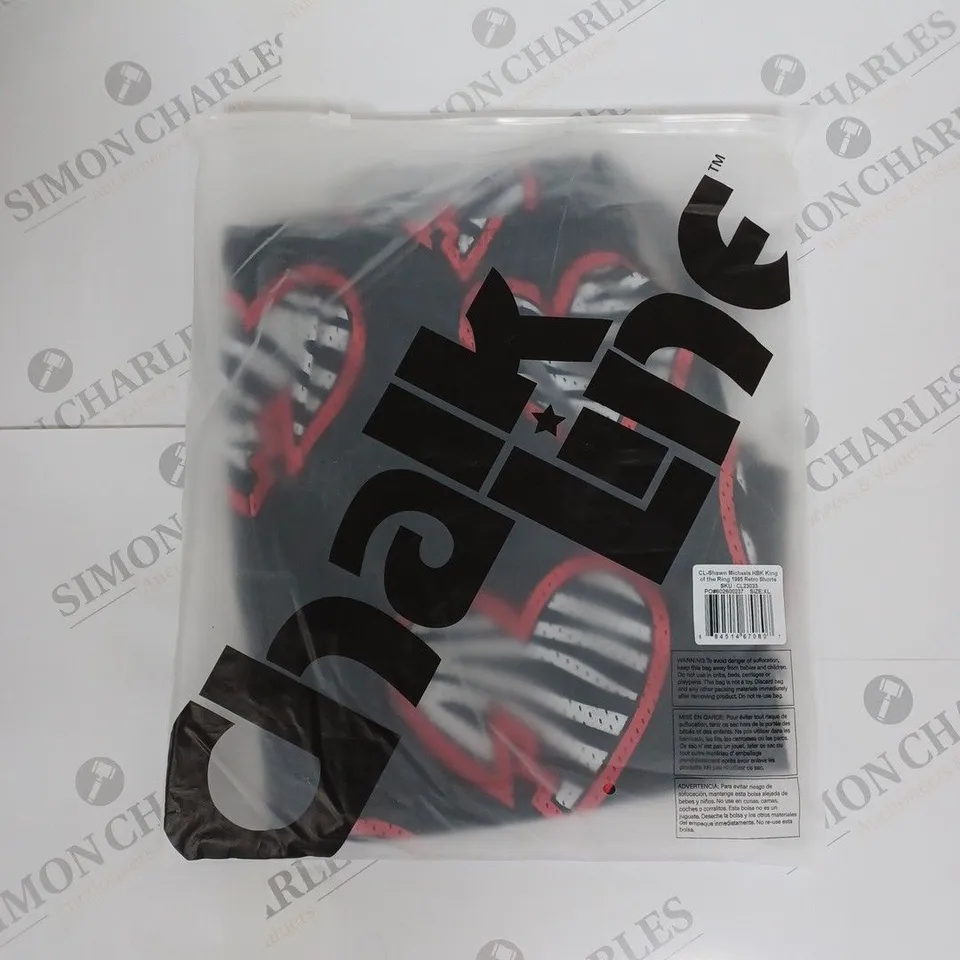 CHALK LINE SHAWN MICHAELS 1995 RETRO SHORTS IN BLACK SIZE XL