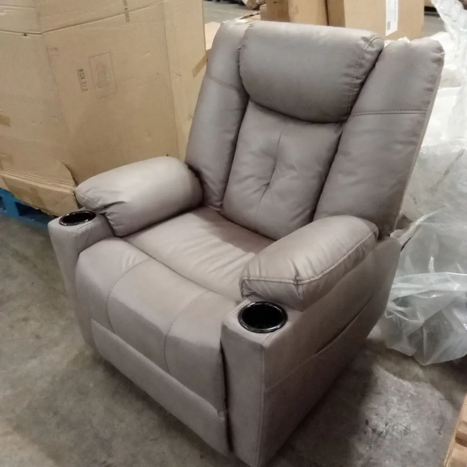 AFTON SWIVEL ROCKER FABRIC LEATHER-LOOK RECLINER CHAIR 