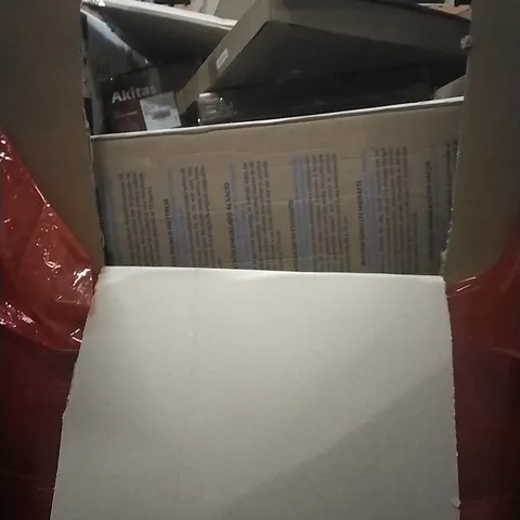 PALLET OF HOUSEHOLD ITEMS TO INCLUDE VACUUM PACKED MATTRESS, VACUUM CLEANER, PLASTIC FENCE,WALL CLOCK AND OTHER ASSORTED ITEMS...