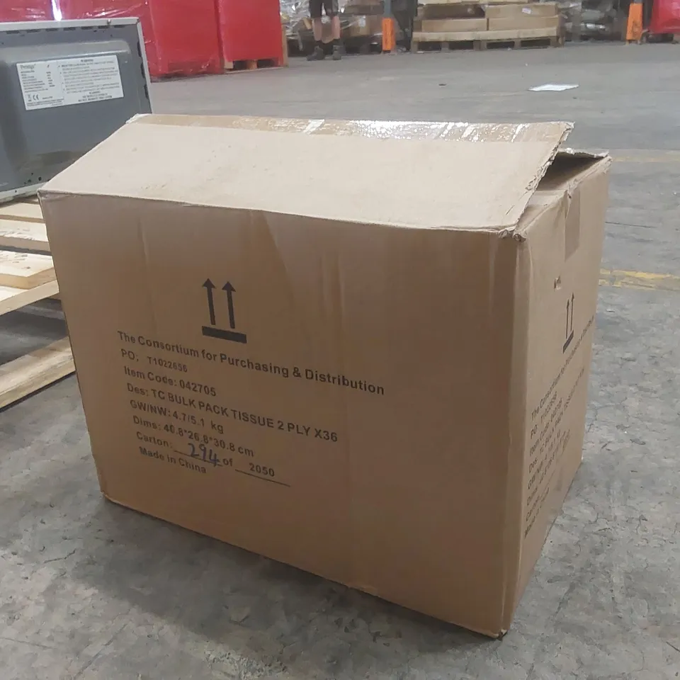 BOX CONTAINING APPROXIMATELY 48x 2 PLY TISSUE PACKS
