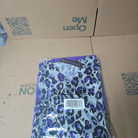 BRENDA EDWARDS GREY AND PURPLE JUMPSUIT SIZE 2XL