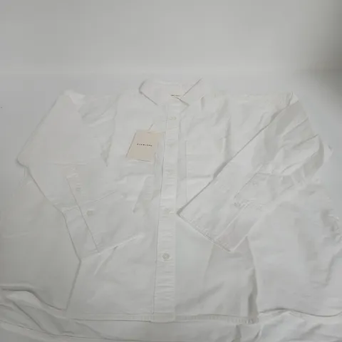 EVERLANE THE BOXY OXFORD SHIRT – WHITE – SIZE S