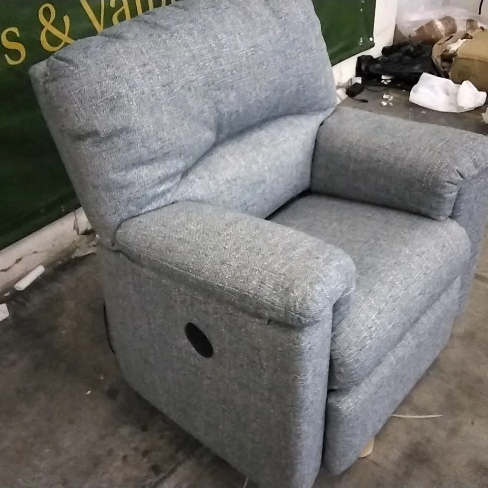 QUALITY BRITISH DESIGNED & MANUFACTURED G PLAN PETROL BLUE ELECTRIC RECLINING ARMCHAIR