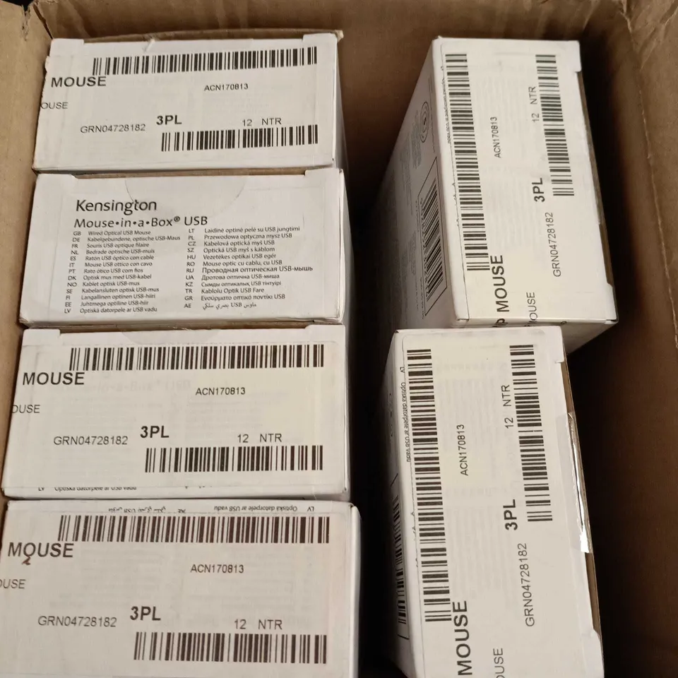 BOX OF 8 KENSINGTON MOUSE IN A BOX WIRED MOUSE