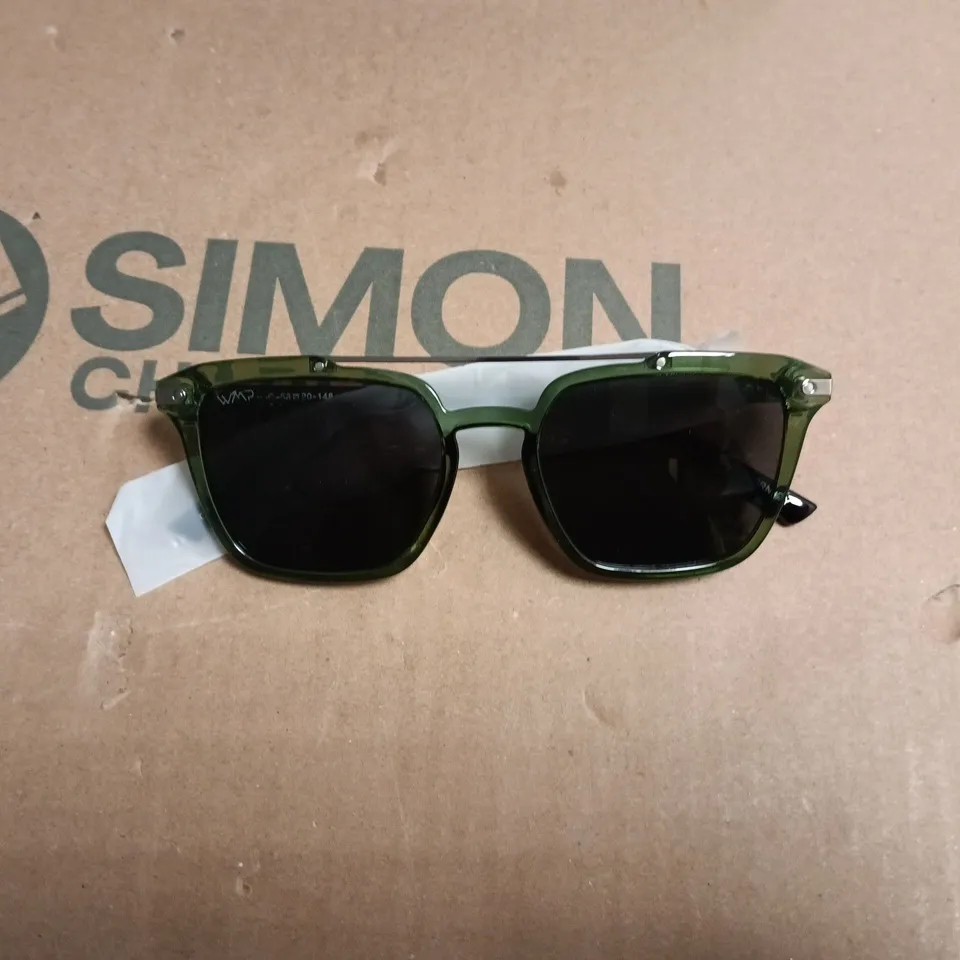 WAMP EYEWEAR SUNGLASSES – GREEN FRAME, BLACK LENSES