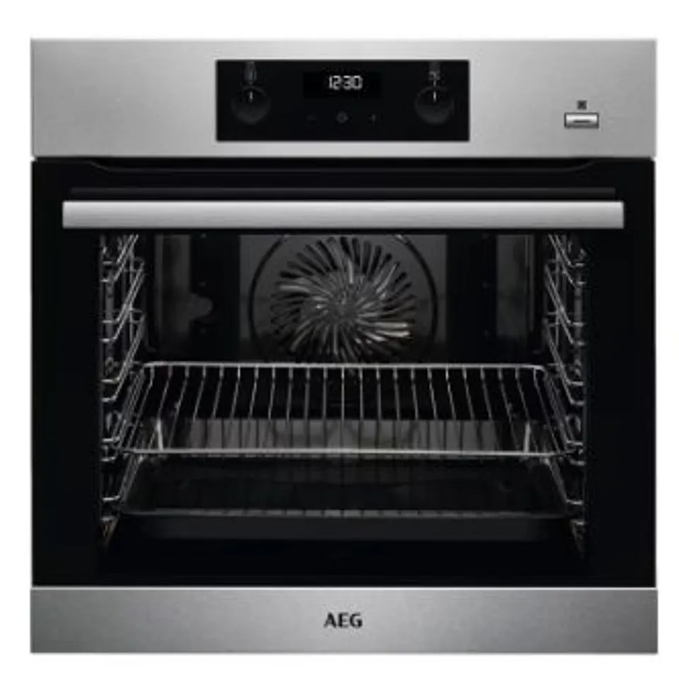 AEG INTEGRATED 6000 SERIES STEAMBAKE WITH AQUA CLEAN ENAMEL CLEANING BES355010M RRP £425