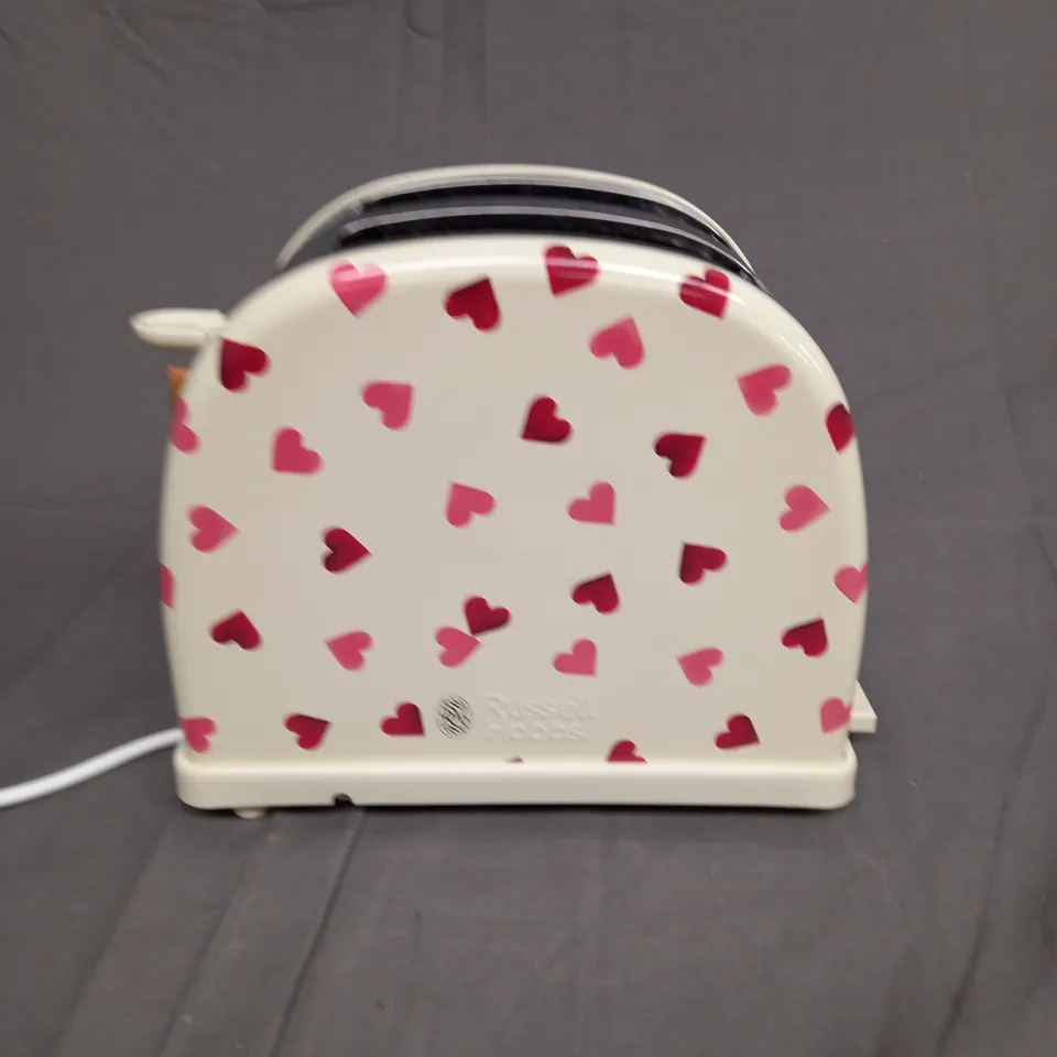 RUSSELL HOBBS PINK HEARTS 2 SLICE TOASTER