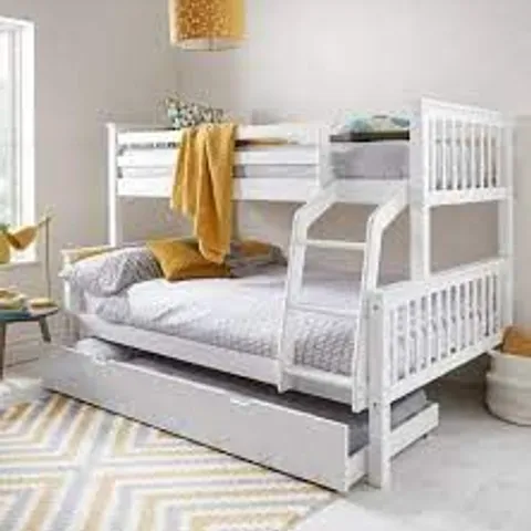 BOXED NOVARA WHITE TRIO BUNK BED (2 BOXES) 