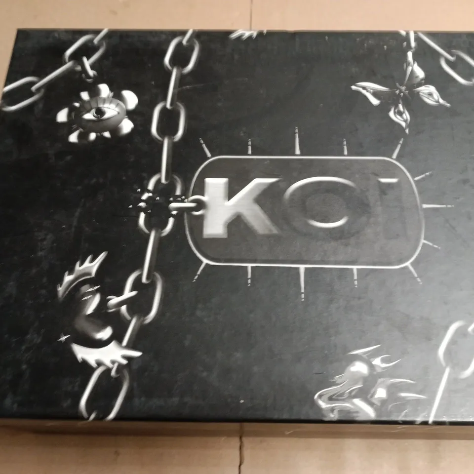KOI KC HIDDEN IN SOLITUDE BLACK LEATHER SHOES – UK 11 (KA00488-UK11)