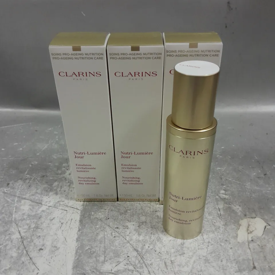 BOXED CLAIRINS X3 NOURISHING REVITALISING DAY EMULSION 50ML