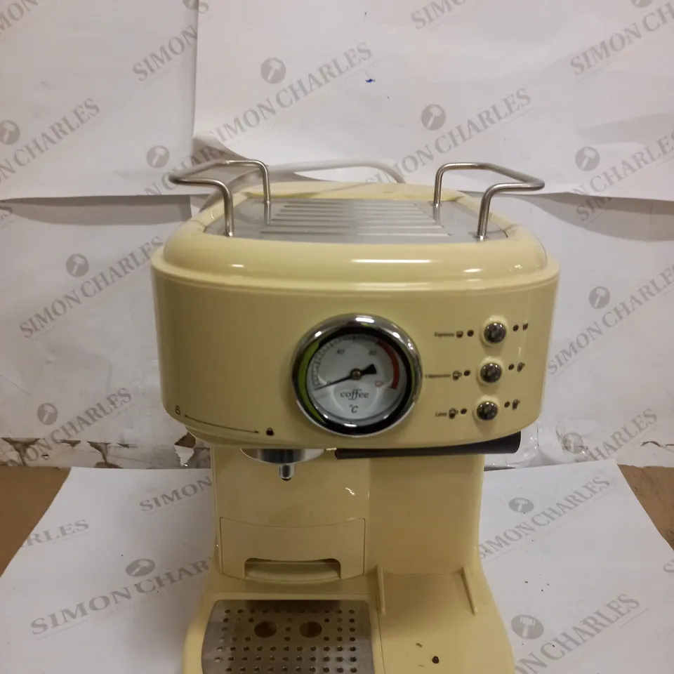 SWAN RETRO CREAM ESPRESSO COFFEE MACHINE 