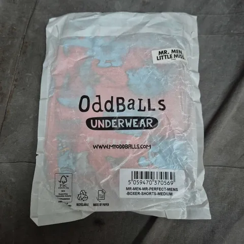 BAGGED ODDBALLS MR MEN MR PERFECT BOXERS - MEDIUM