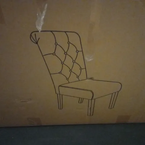 VELVET SCROLL BACK DINING CHAIR - BLACK - COLLECTION ONLY