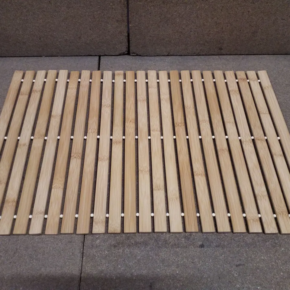 BOXED ELLSINORE RECTANGLE BATH MAT BAMBOO ROLL UP BATH DUCKBOARD MAT