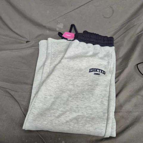 EDIKTED GREY MELANGE JOGGERS – SIZE M 