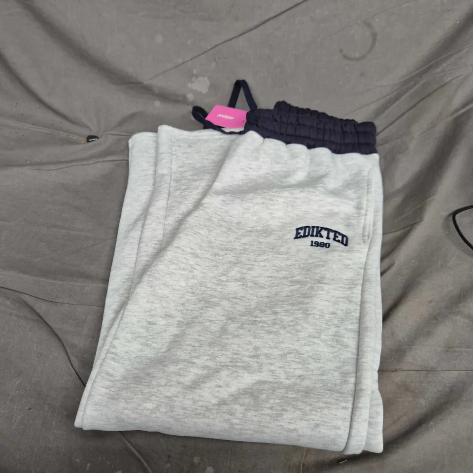 EDIKTED GREY MELANGE JOGGERS – SIZE M 