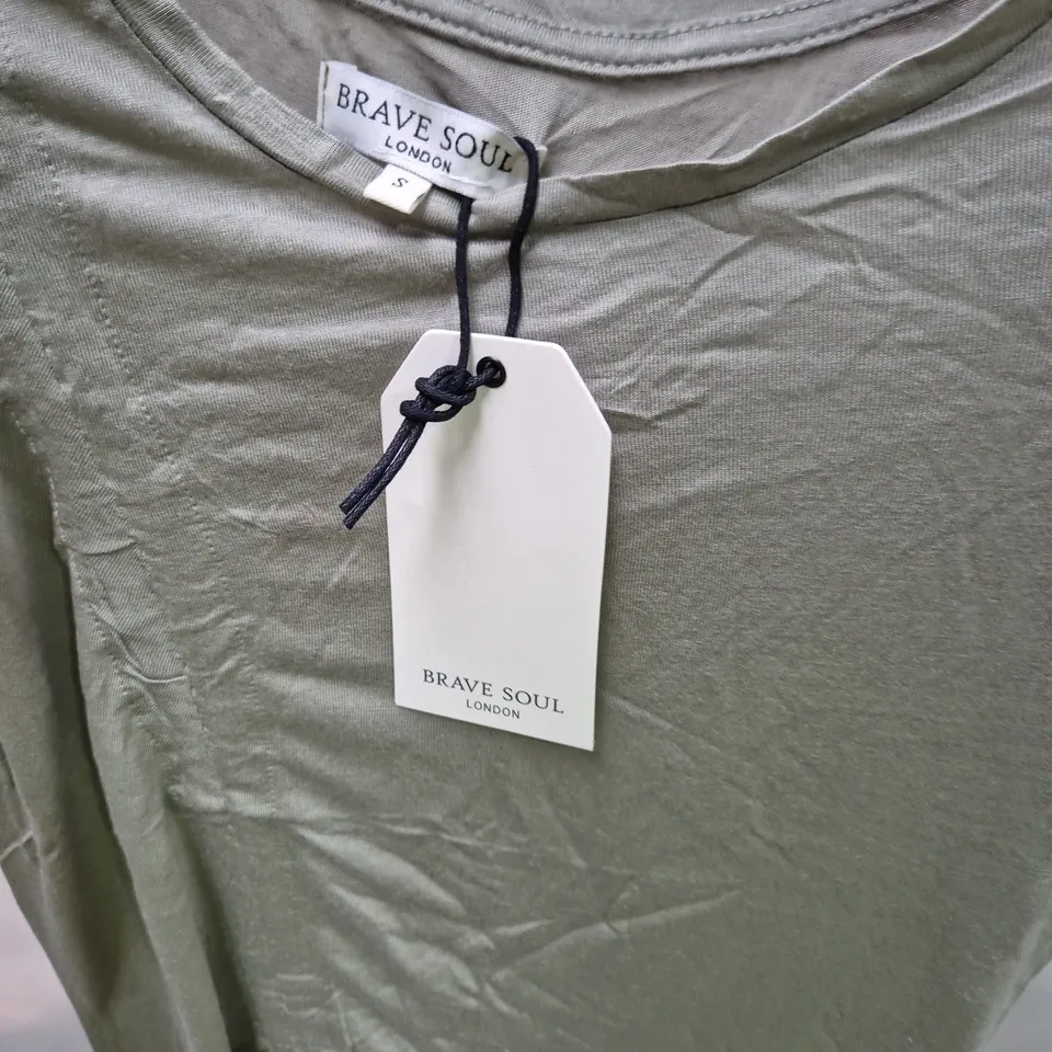 BRAVE SOUL LONDON WOMEN'S TOP – DUSKY GREEN, SIZE S