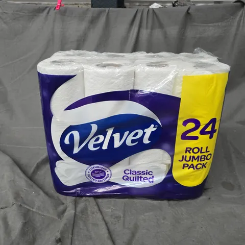 VELVET CLASSIC QUILTED TOILET PAPER – 24 ROLL JUMBO PACK