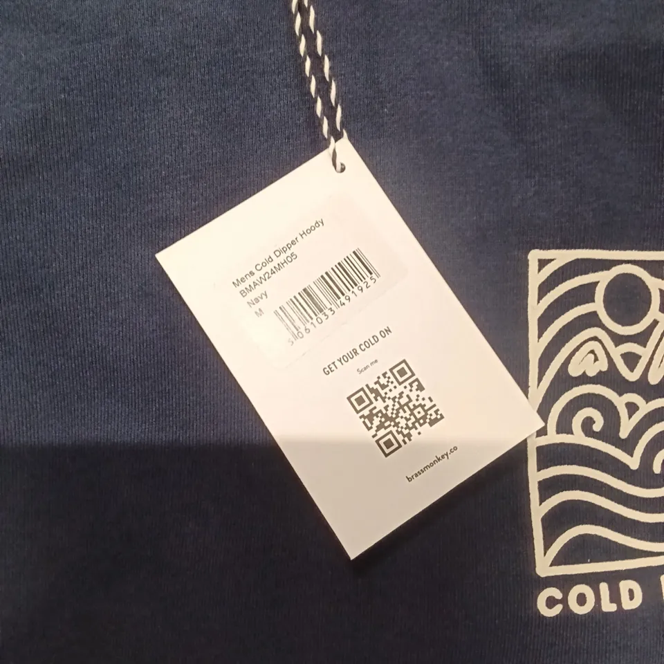 BRAND NEW BOX OF BRASS MONKEY HOODIES - NAVY SIZE MEDIUM APPROXIMATELY 9