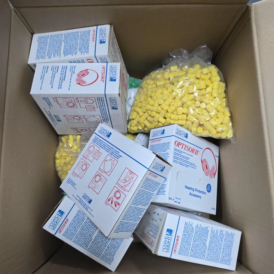 LARGE BOX OF ASSORTED SAFETY EQUIPMENT 