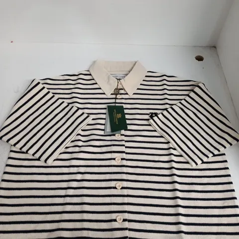 HOLLAND COOPER PORTOFINO CO-ORD IN NATURAL NAVY STRIPE - LARGE