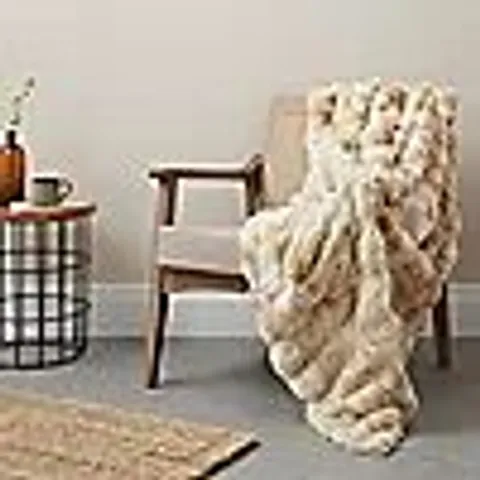 COZEE HOME GIFTABLE TEXTURED LUXURY FAUX FUR THROW