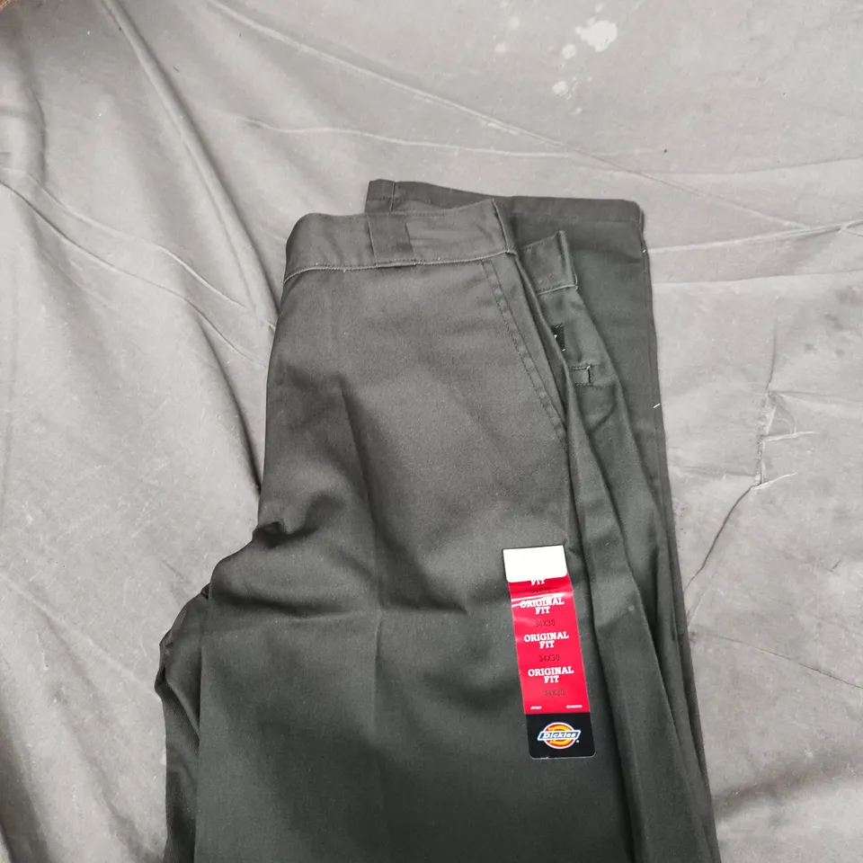 DICKIES 874 ORIGINAL FIT WORK TROUSERS – UK 34 (34X30), DARK CHARCOAL