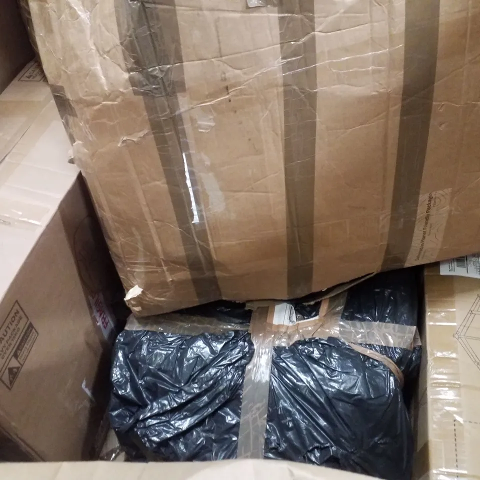 PALLET CONTAINING ASSORTED PRODUCTS INCLUDING AIR CIRCULATOR FAN, CEILING LIGHT, FOLDING PLAYMAT, 4-IN-1 ACTIVITY WALKER, RACING CHAIR & PLAYPEN