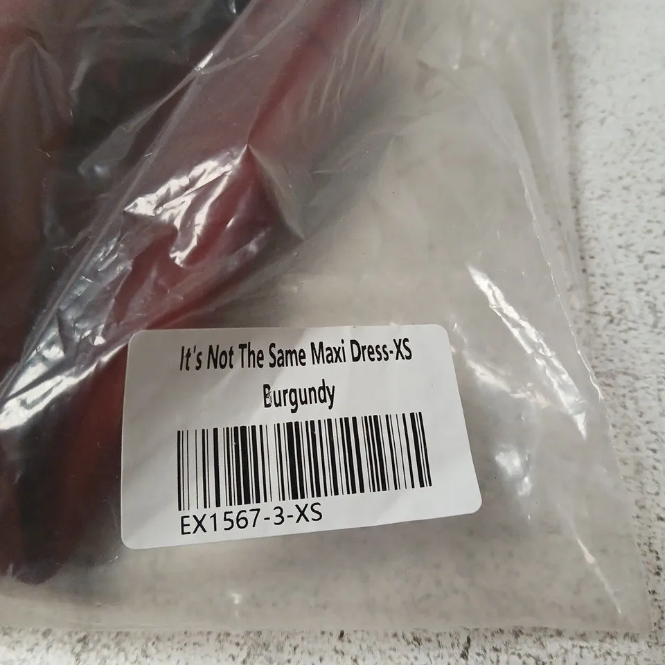 WHITE FOX IT'S NOT THE SAME MAXI DRESS - XS BURGUNDY (WOMENS)