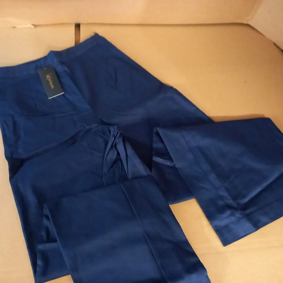 KINTSUGI NAVY TROUSERS WITH SIDE ZIP - 8
