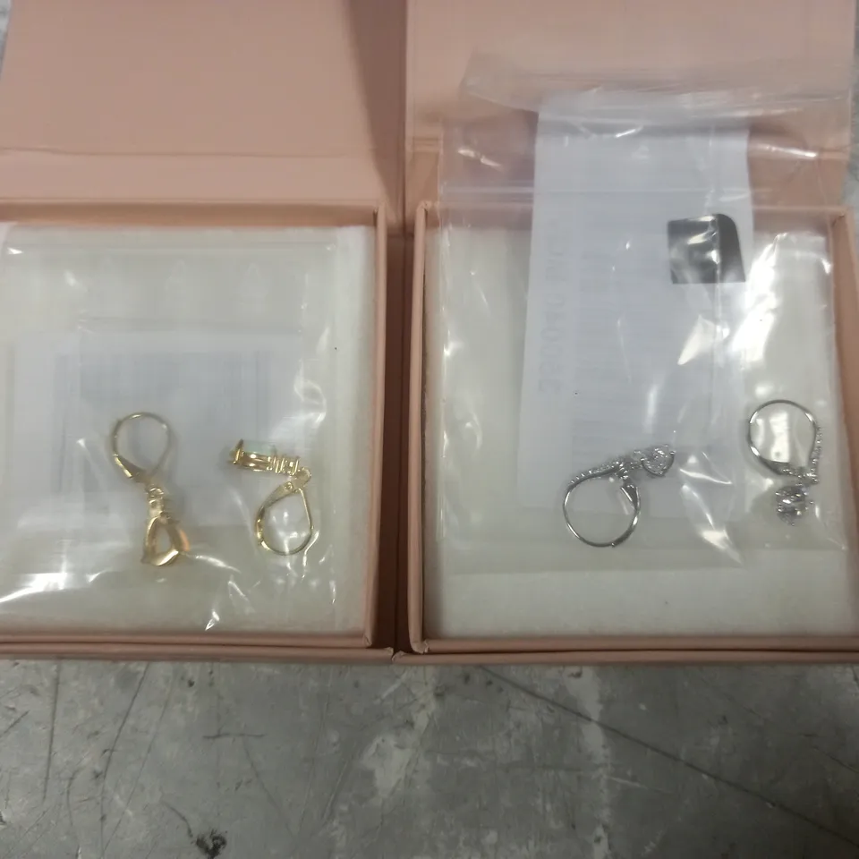 LOT OF 2 BOXED PAIRS OF DIAMONIQUE EARRINGS