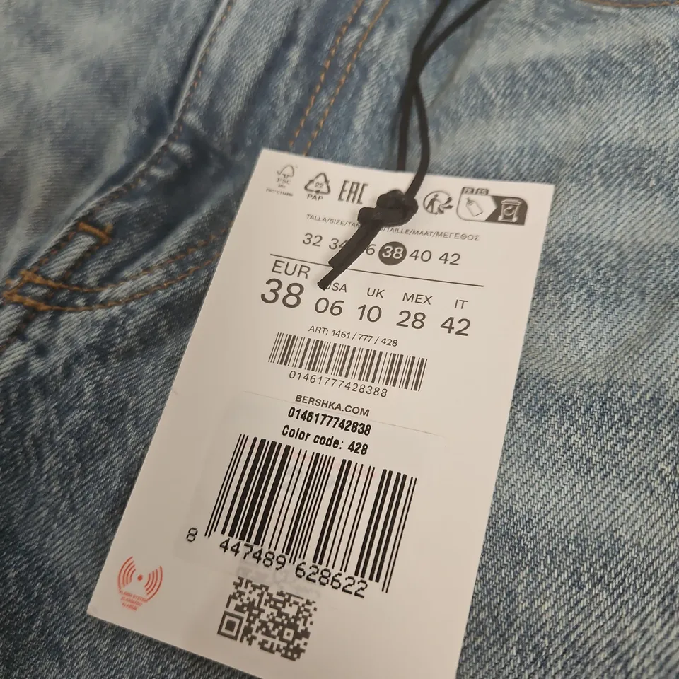 BERSHKA WOMEN'S DENIM JEANS, UK 10 (EUR 38) – MADE IN BANGLADESH