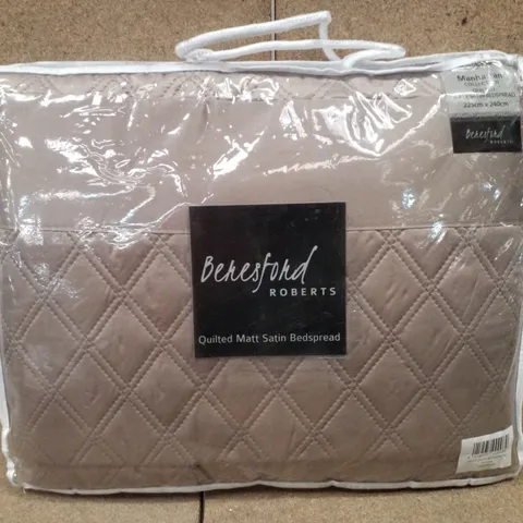BERESFORD ROBERTS QUILTED MATT SATIN BEDSPREAD
