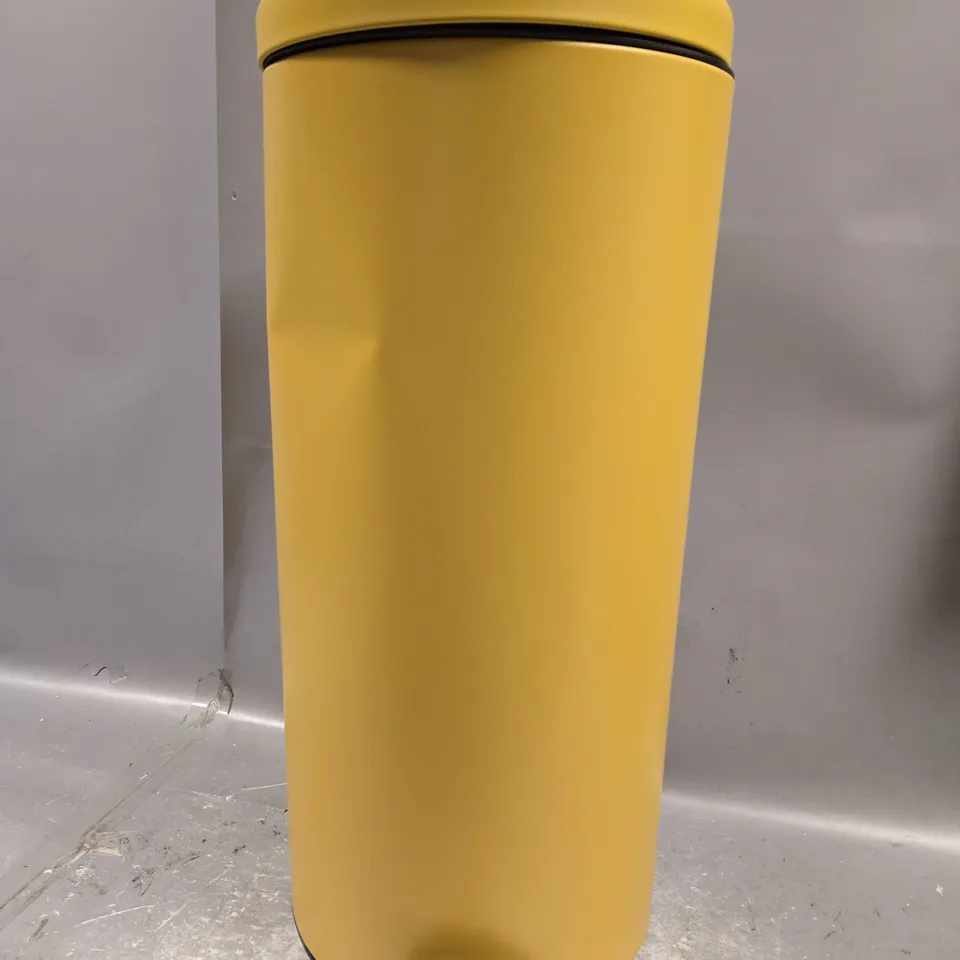 HABITAT30L DOMED PEDAL BIN IN MUSTARD YELLOW 