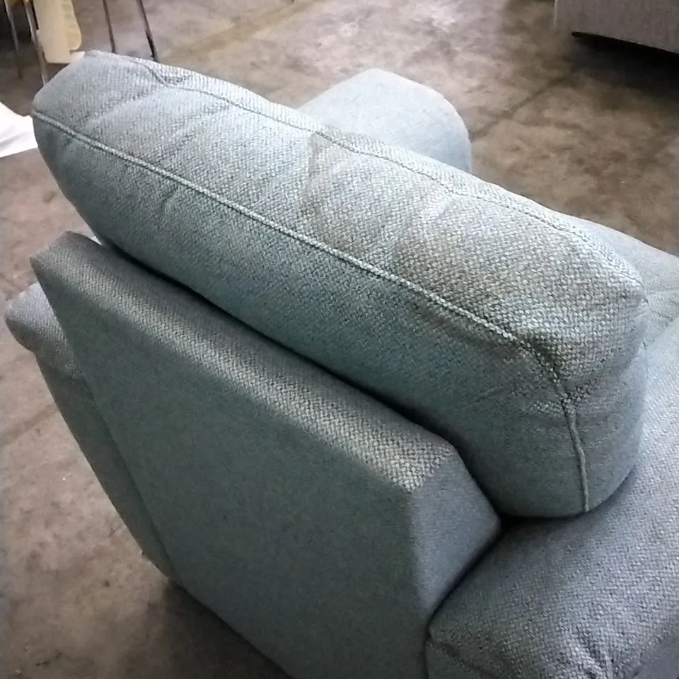 QUALITY BRITISH DESIGNED & MANUFACTURED G PLAN ELLIOT ARMCHAIR NATIVE TURQUOISE FABRIC 