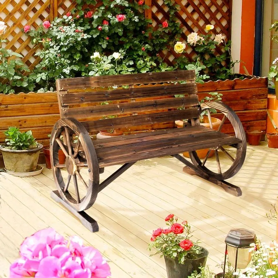 BOXED AALEIYA WOODEN BENCH (1 BOX)
