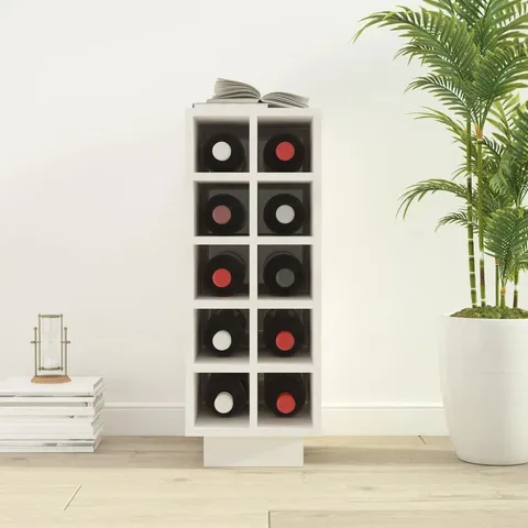 BOXED LAAKKONEN 10 BOTTLE SOLID WOOD FLOOR WINE BOTTLE RACK (1 BOX)