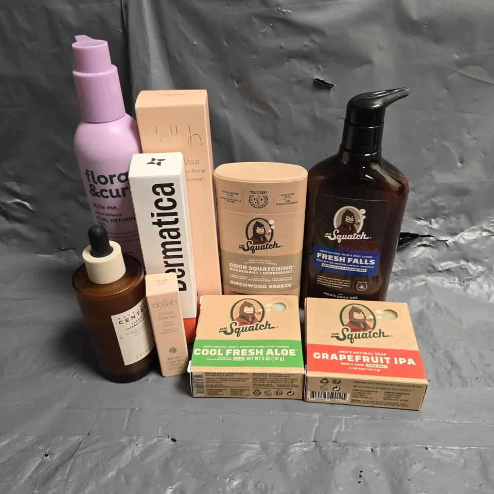 APPROXIMATEY 20 HEALTH AND BEAUTY PRODUCTS TO INCLUDE - DERMATICA NOURISHING CERAMIDE + PEPTIDE MOISTURISER - DR SQUATCH SOAP - CENTELLA INTENSIVE AMPOULE - ETC