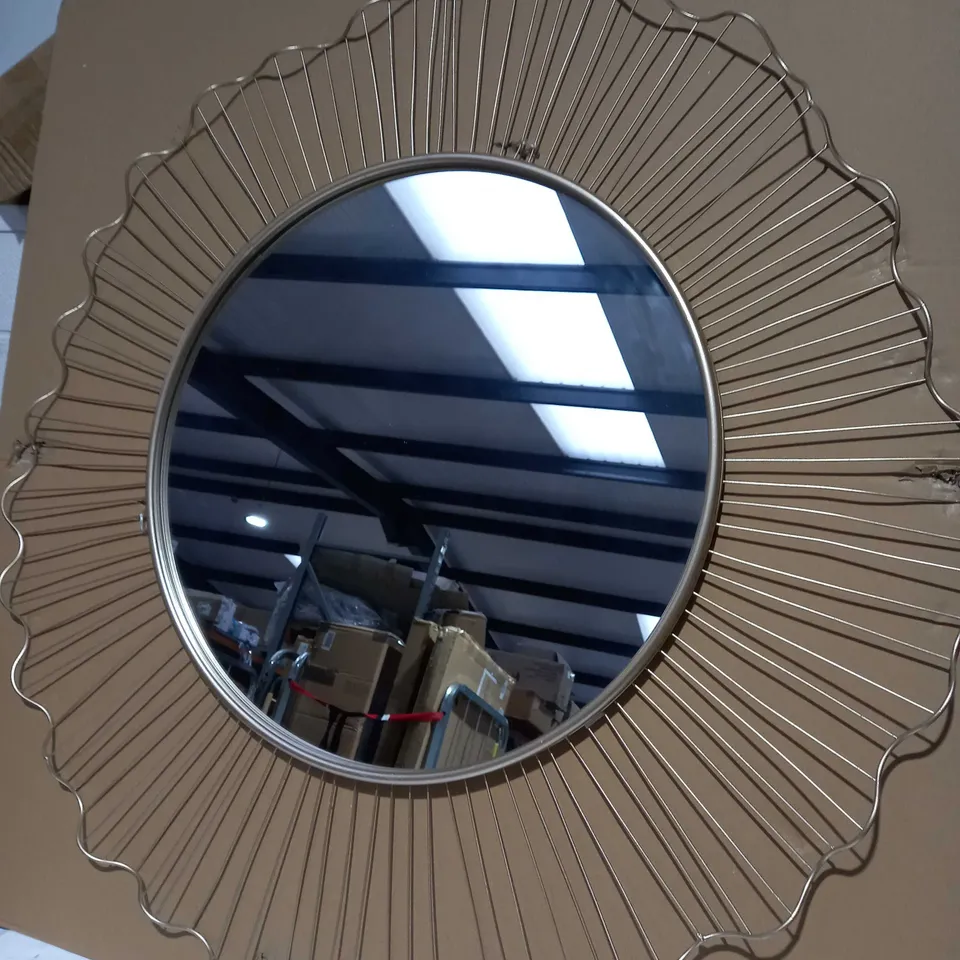 K BY KELLY HOPPEN METAL FRAMED MIRROR - COLLECTION ONLY