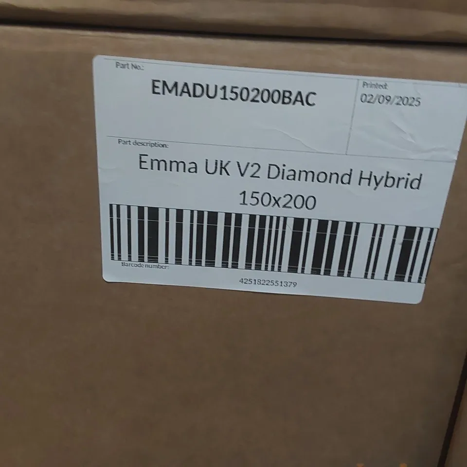 BRAND NEW BOXED EMMA UK V2 DIAMOND HYBRID 150 x 200CM KING SIZE MATTRESS