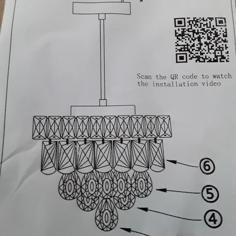 BOXED FALANDA 1-LIGHT CRYSTAL LED CHANDELIER