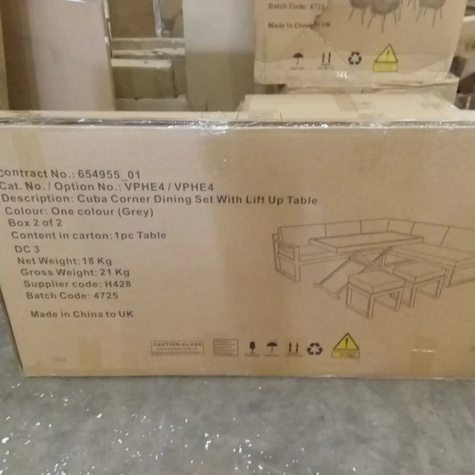 BOXED CUBA OUTDOOR TABLE // TABLE ONLY (1 BOX)