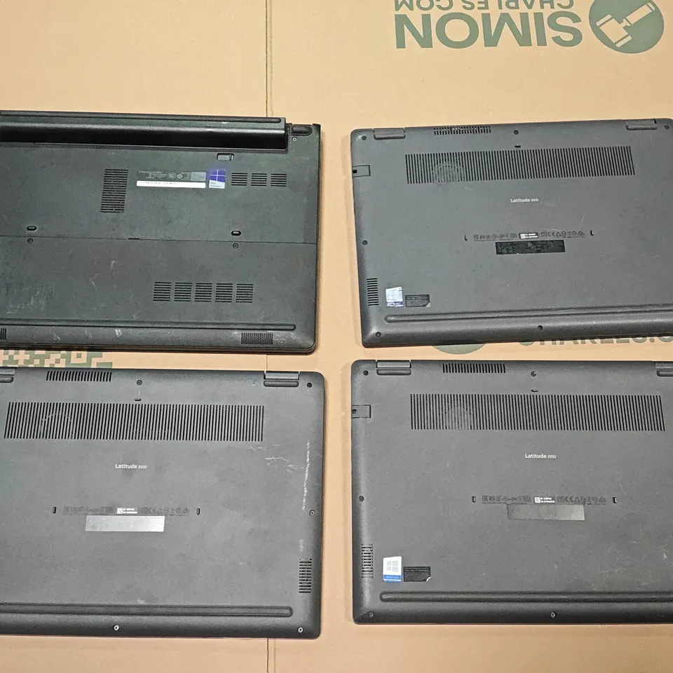 LOT OF 4 UNBOXED DELL INTEL I5 LAPTOPS TO INCLUDE LATITUDE 3510 AND 3570