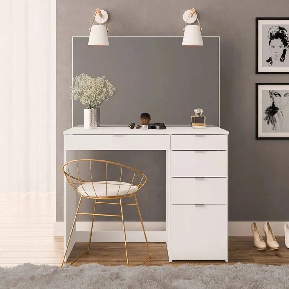 BOXED MARQUIZE DRESSING TABLE WITH MIRROR 