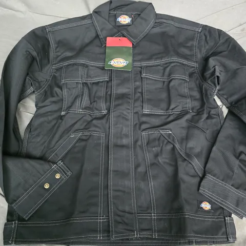DICKIES TWO-TONE WORK JACKET – BLACK, UK SMALL